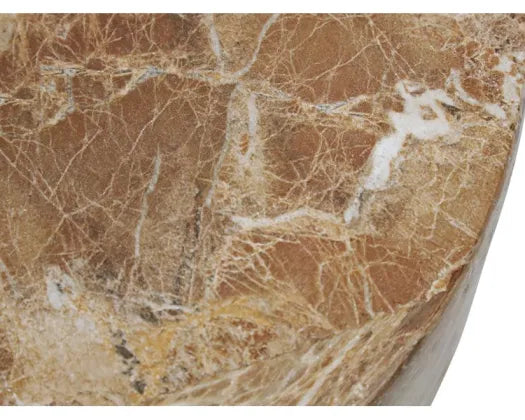 39X44CMH NIMOY MGO SIDE TABLE - BROWN MARBLE DARK