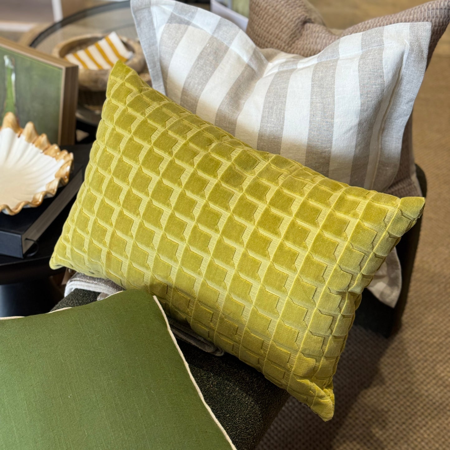 Mustard Velvet Cushion