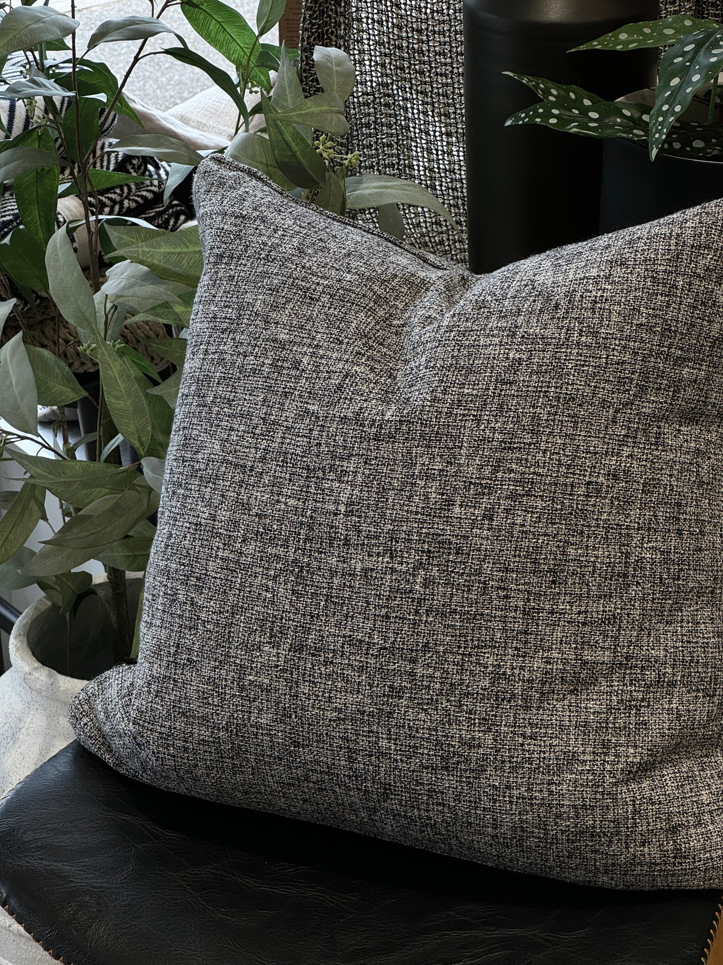 Grey Woven Cushion