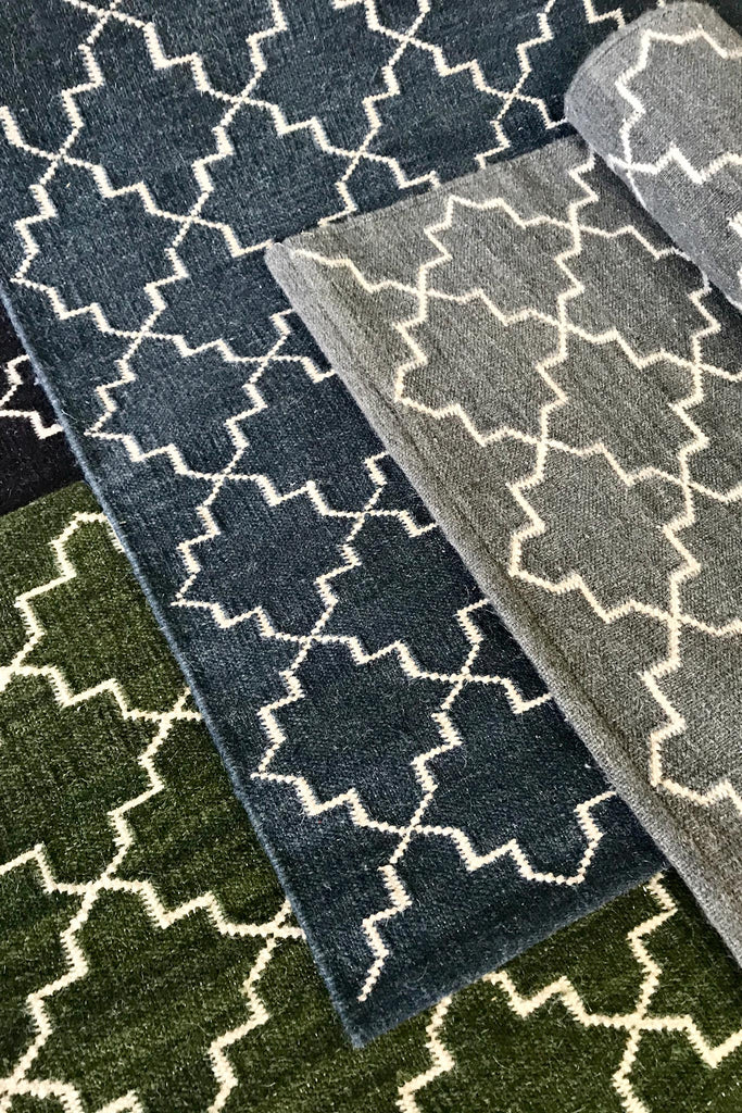 Vintage Geometrical Flatweave Rug