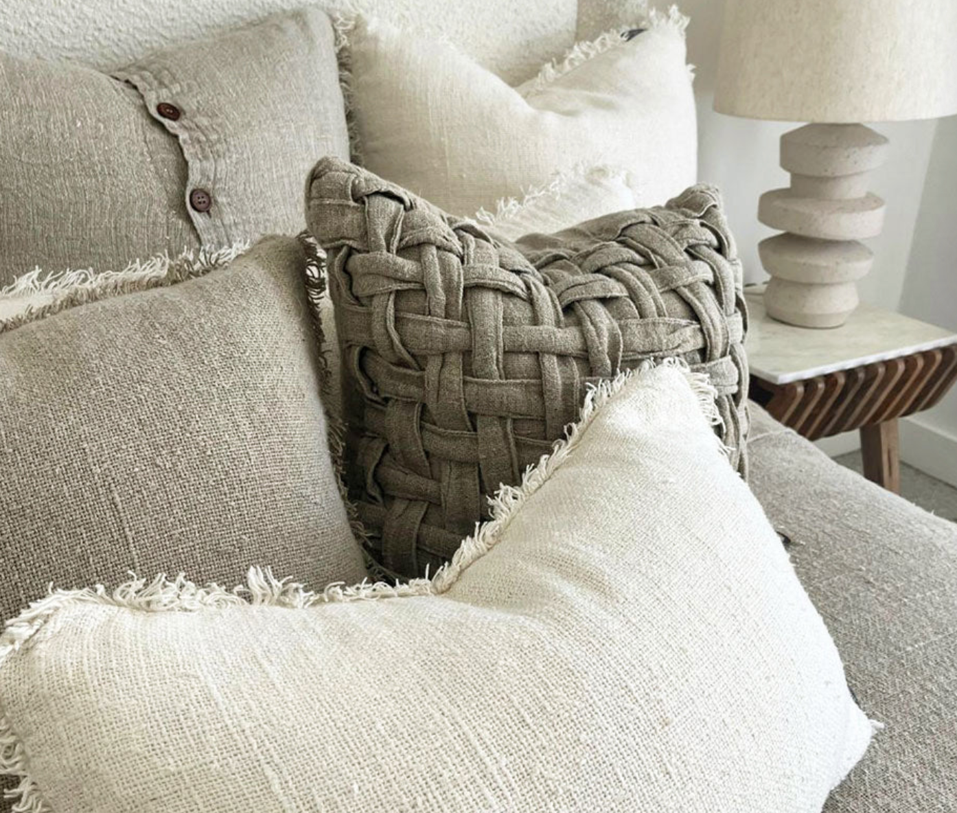 Handwoven Linen Cushion
