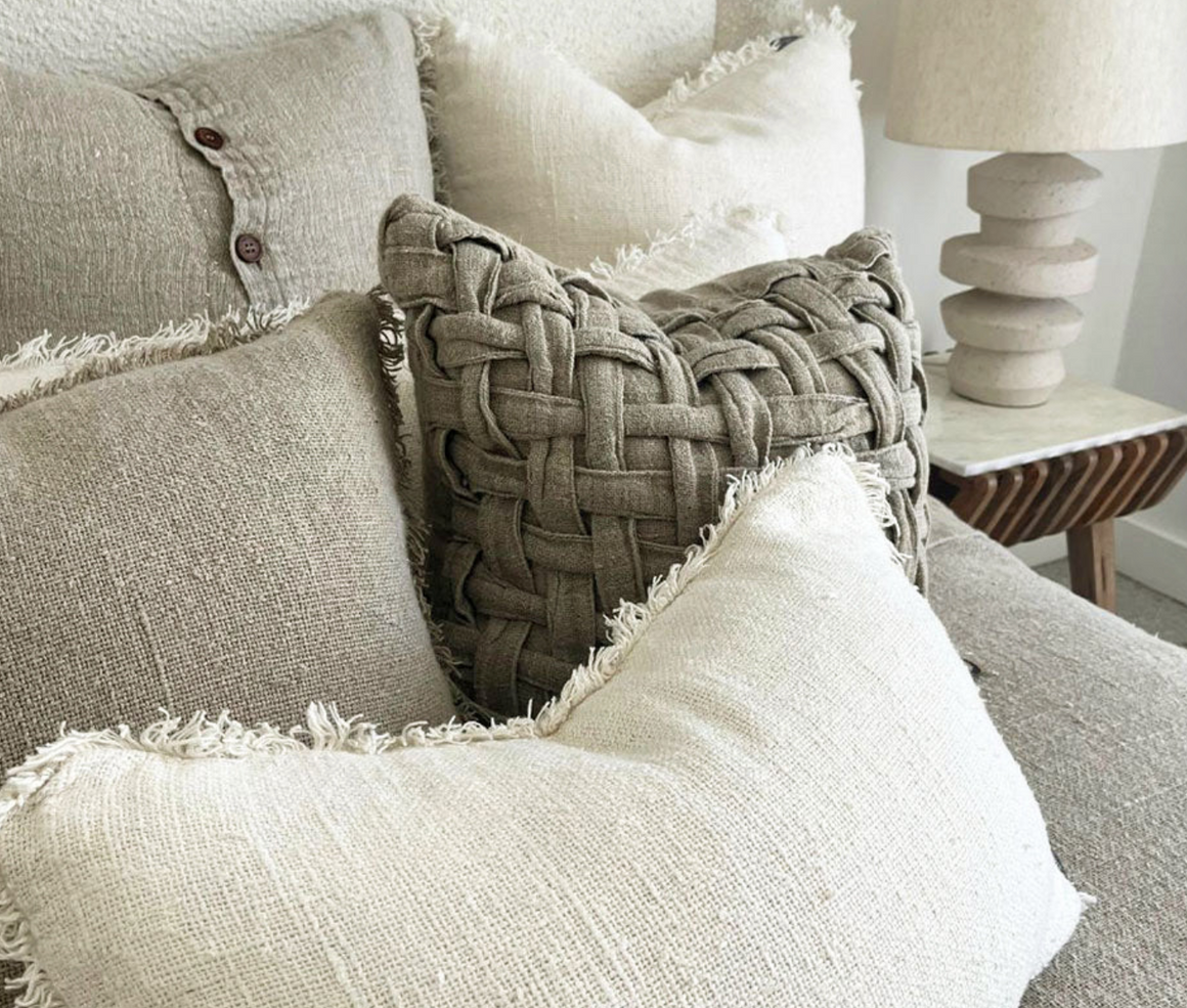 Handwoven Linen Cushion