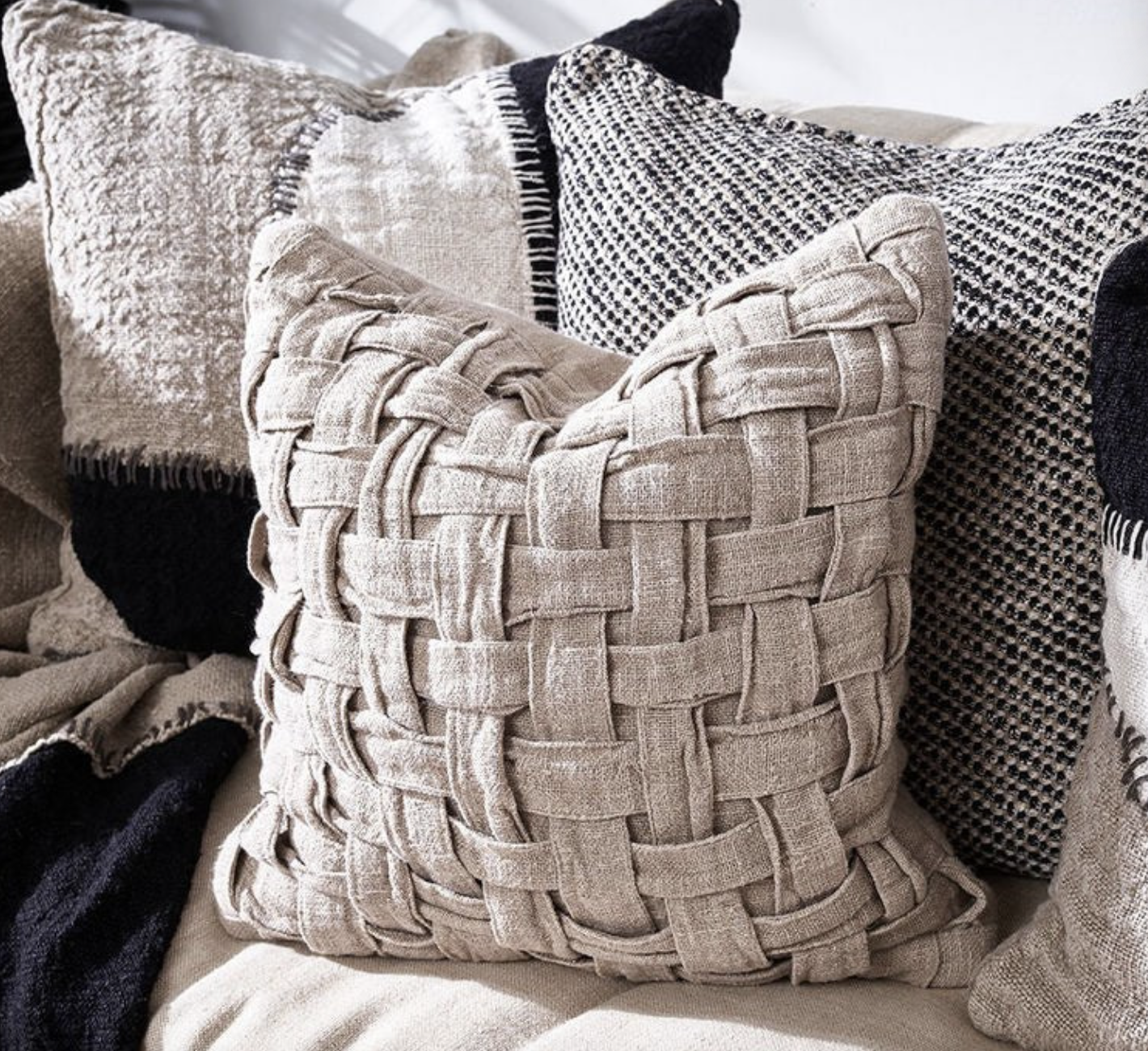 Handwoven Linen Cushion