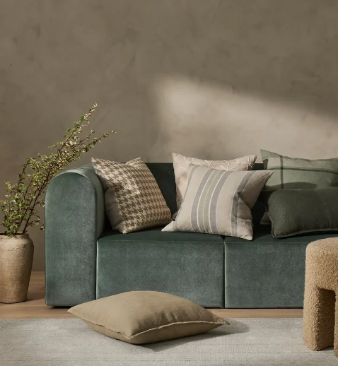Boucle Houndstooth Cushion