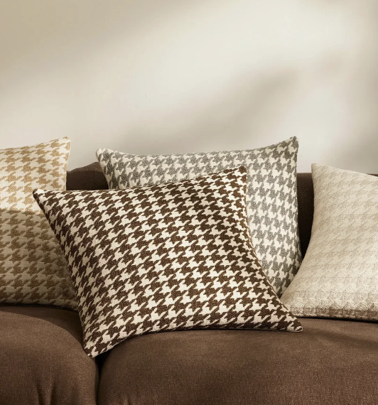 Boucle Houndstooth Cushion