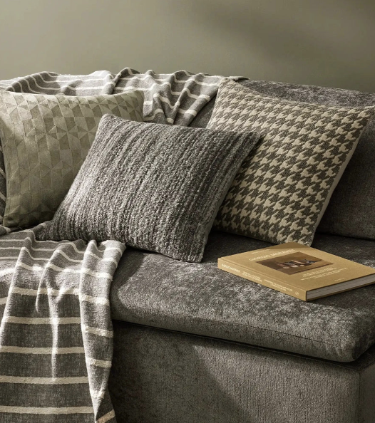 Boucle Houndstooth Cushion