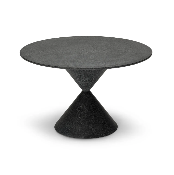 Black Fiberstone Outdoor Dining Table