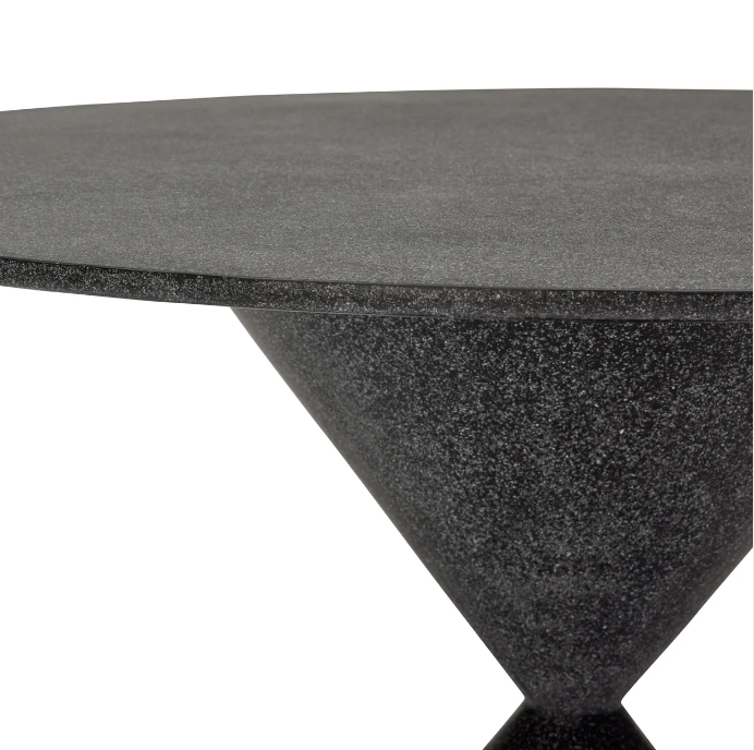 Black Fiberstone Outdoor Dining Table