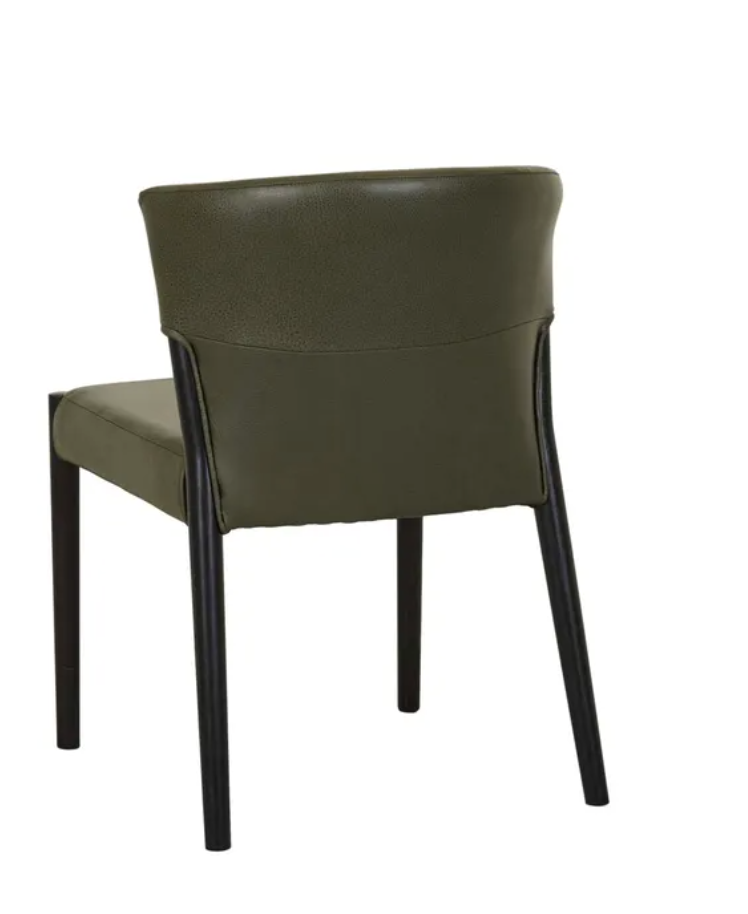 Upholstered Wingback with Oak Dining Chair