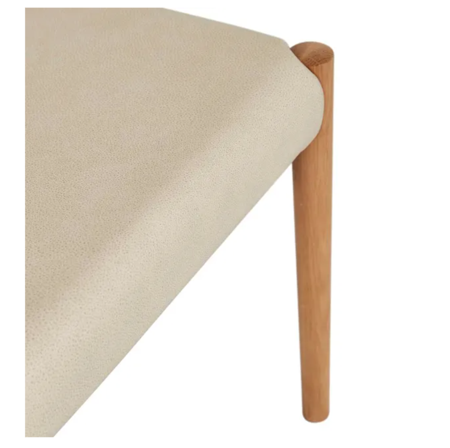 Upholstered Wingback with Oak Dining Chair