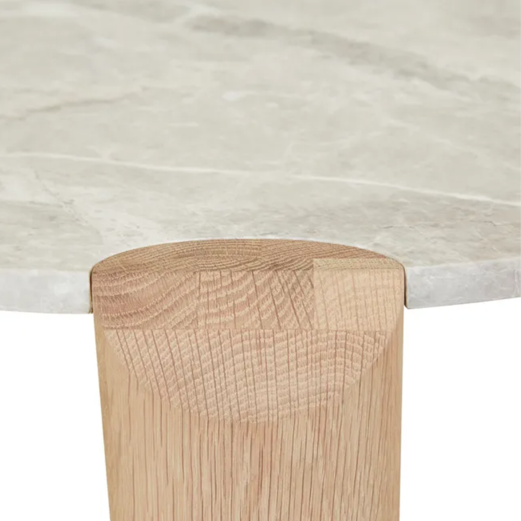 Stone and Light Oak Coffee Table
