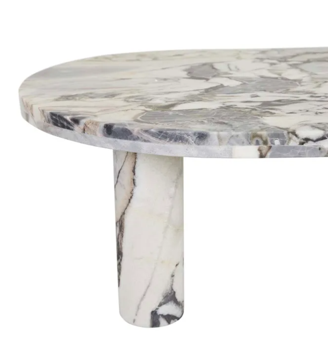 Round Leg Oval Coffee Table