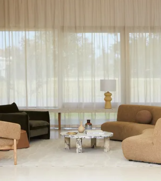 Round Leg Oval Coffee Table