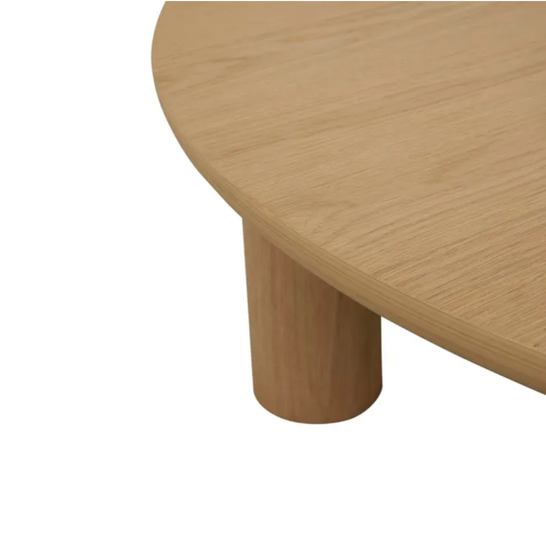Round Pillar Legs Coffee Table