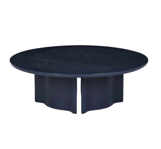 Sculptural Pillar Round Coffee Table