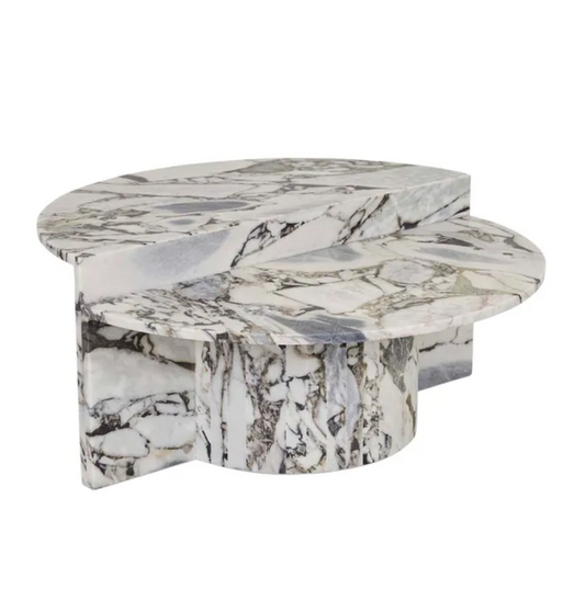 Stone Asymmetrical Coffee Table