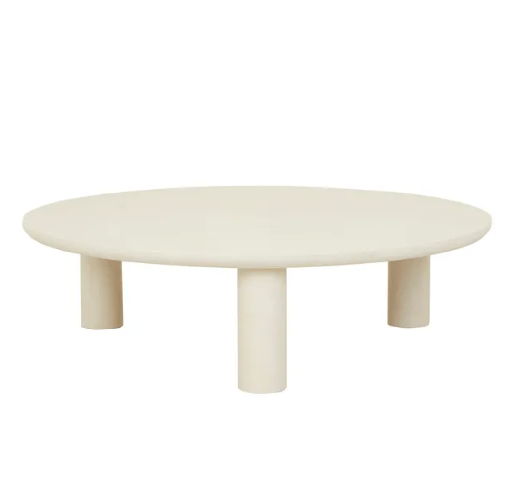 Round Pillar Legs Coffee Table