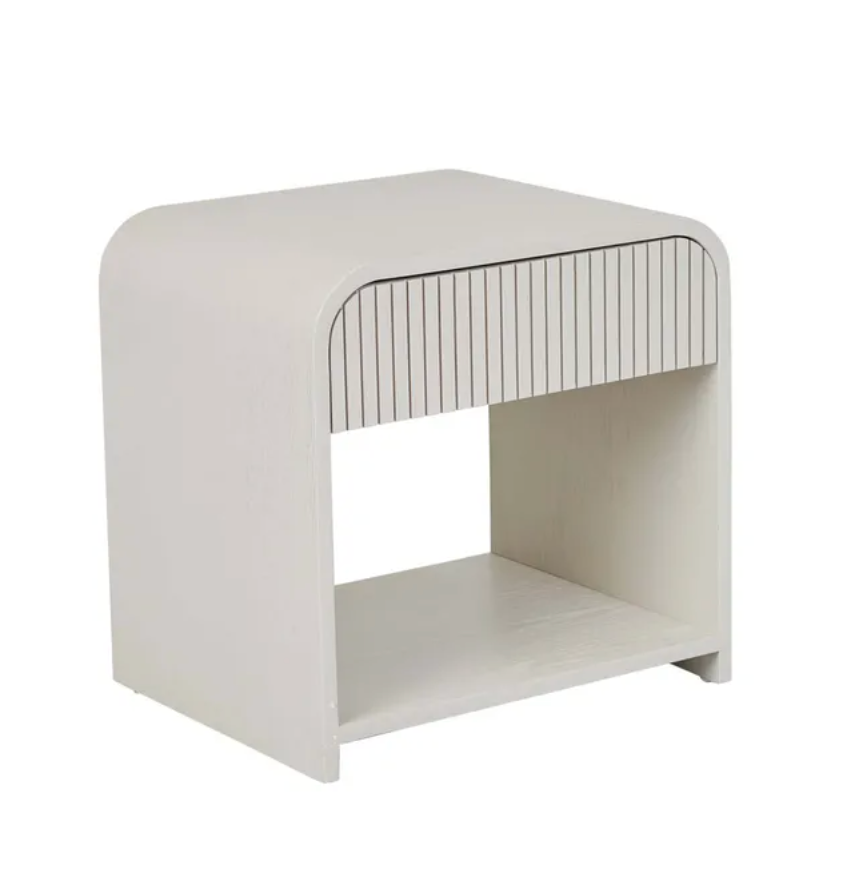 Ribbed Channel Bedside Table