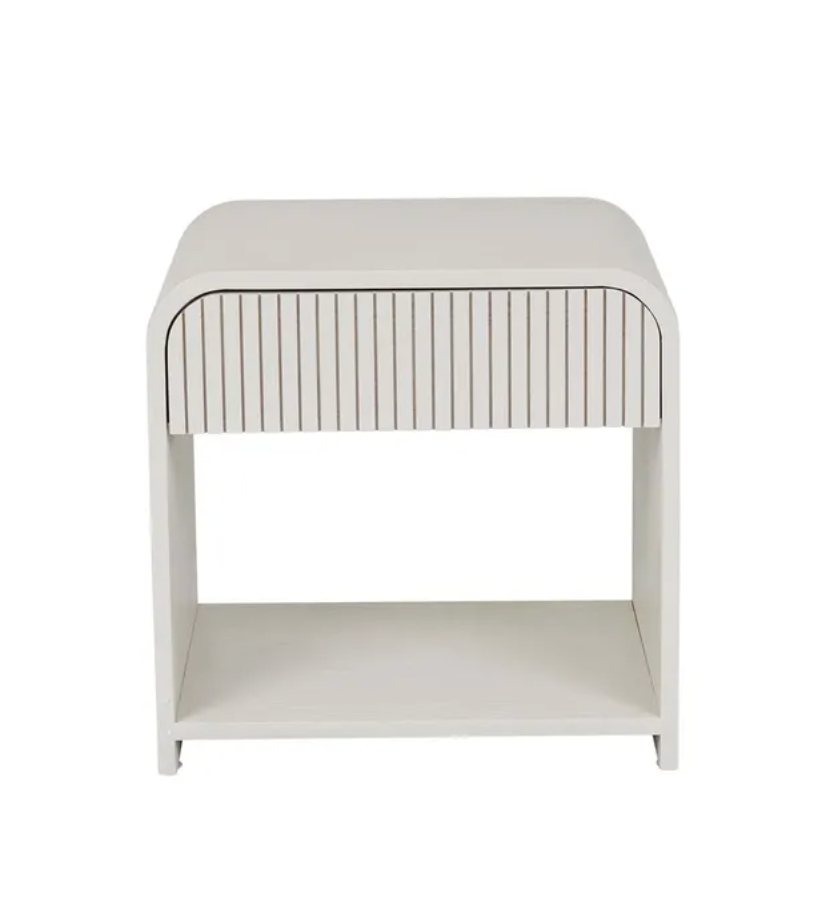 Ribbed Channel Bedside Table