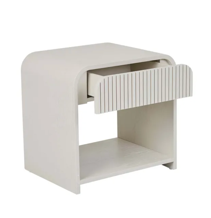 Ribbed Channel Bedside Table