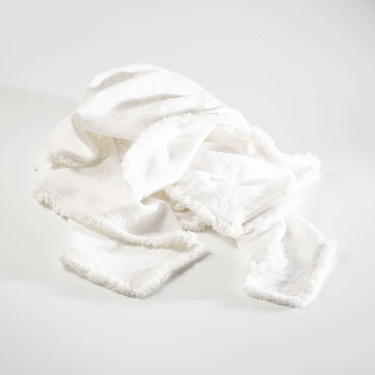 Luca Boho Fringe Linen Throw
