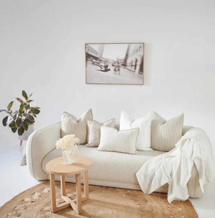 Luca Boho Fringe Linen Throw
