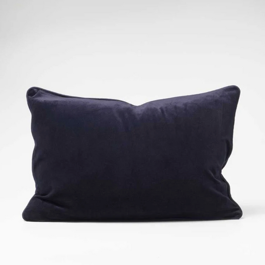 Navy Plush Velvet Cushion