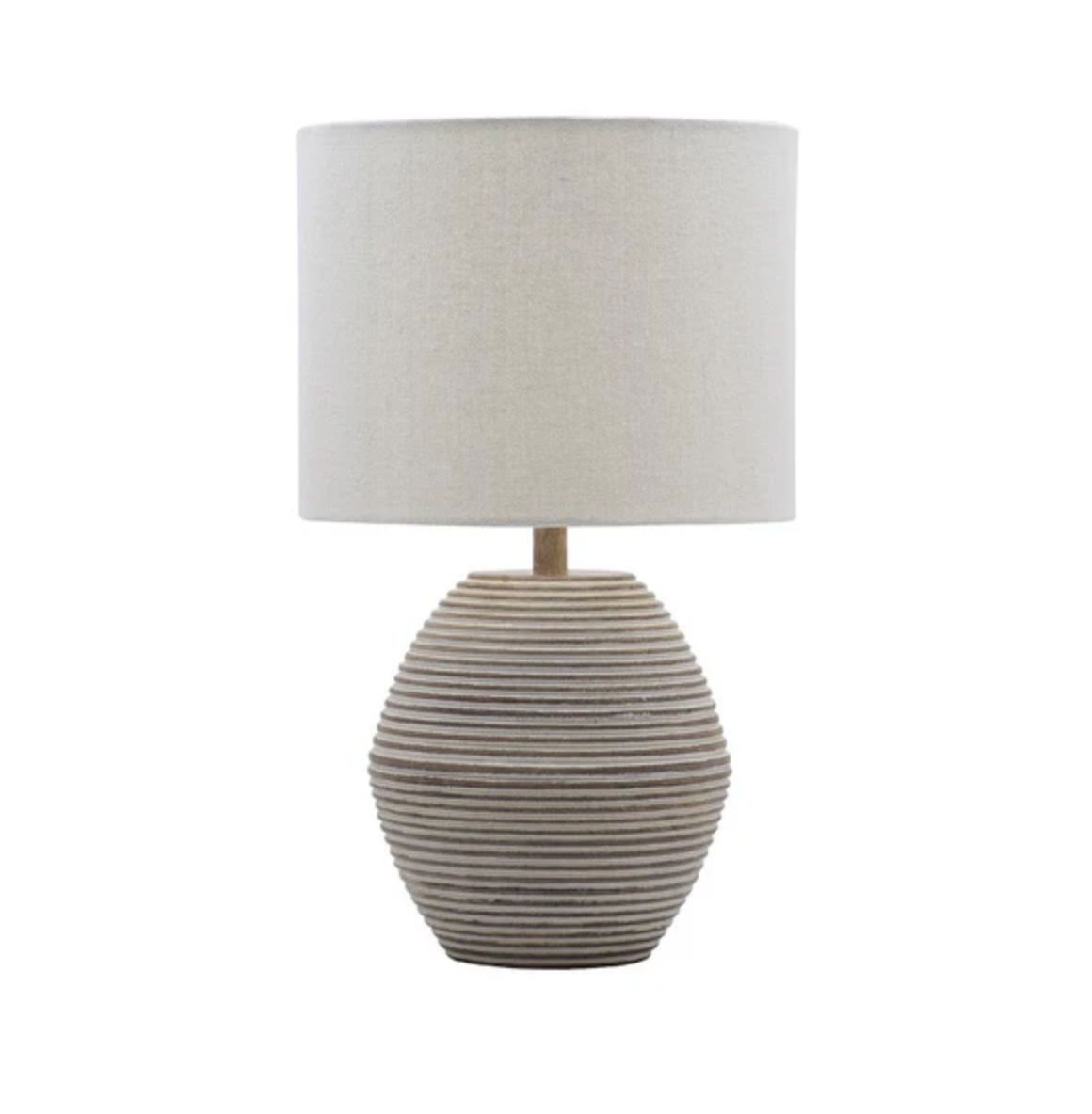 Whitewash Ribbed Lamp