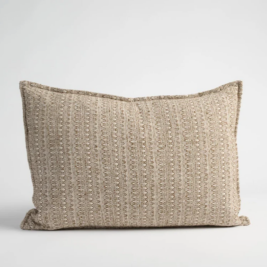 Lowan Cushion - Natural/Chocolate