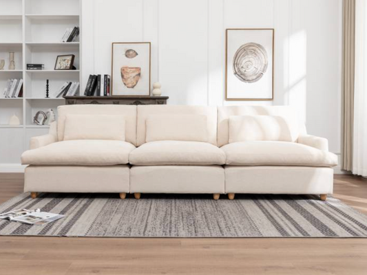 Beige 3 Seater Couch