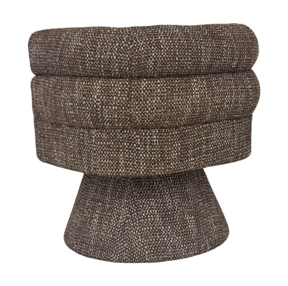 Stacked Back Swivel Chair - Brown