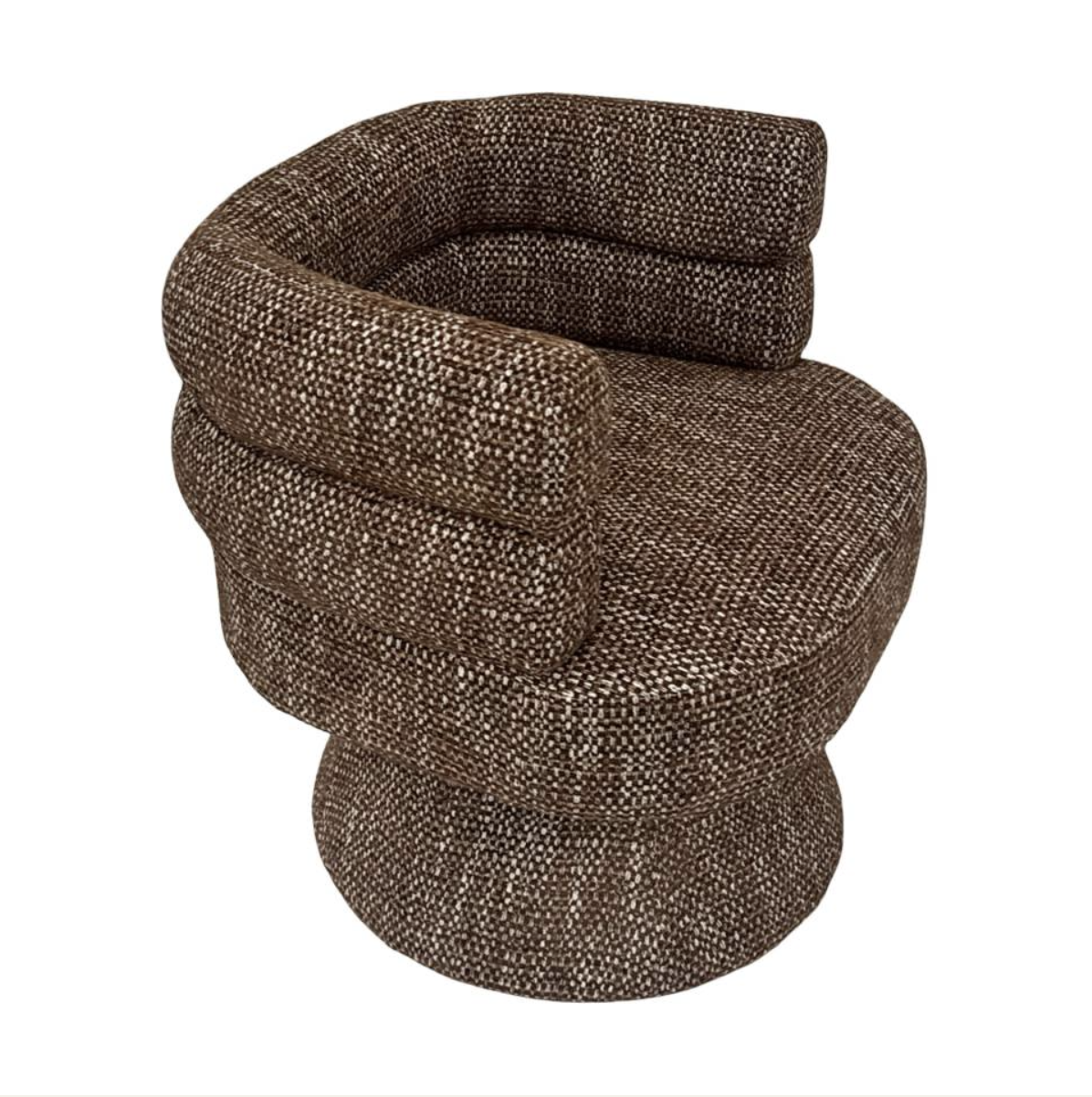 Stacked Back Swivel Chair - Brown