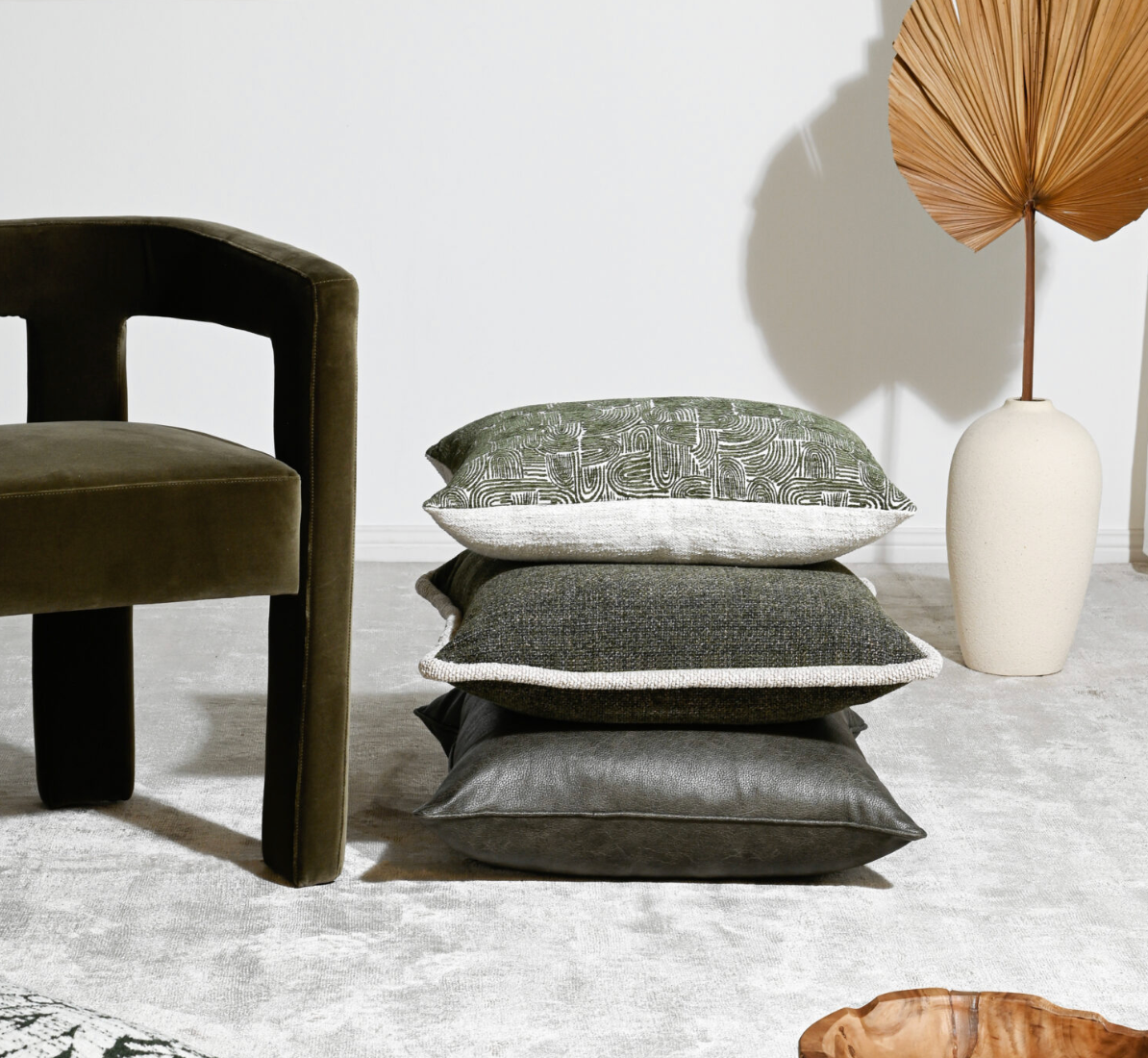Forest Swirl – Fabric Cushion – 37 X 57