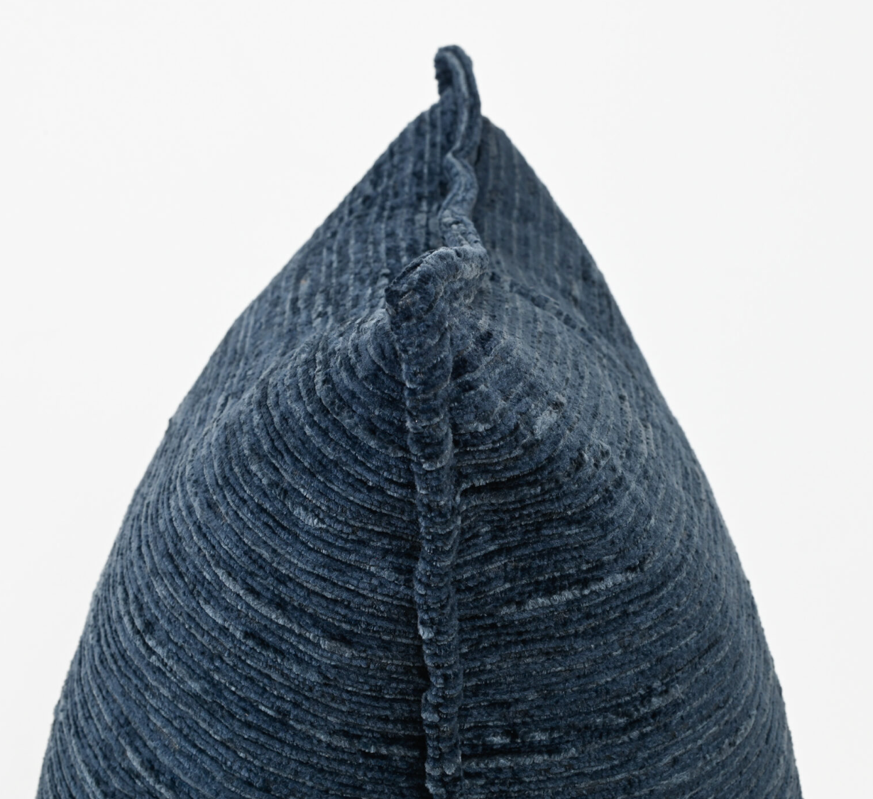 Ruffled Indigo – Velvet Cushion – 37 X 57