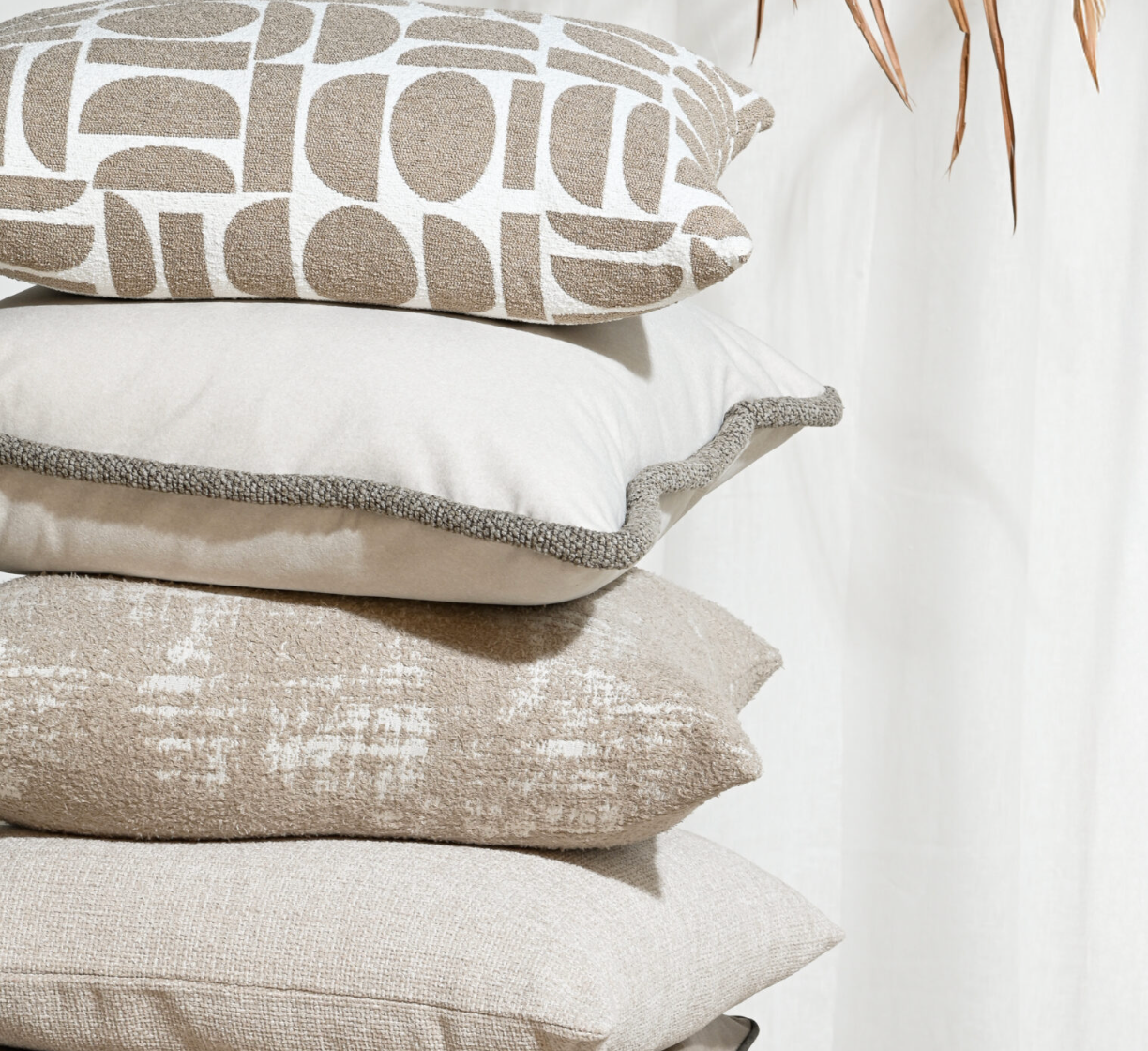 Cappuccino Mohair – Fabric Cushion – 57 X 57