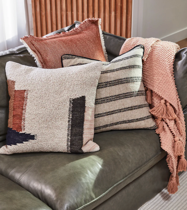 Savanna Cushion 50x50cm Natural & Black Multi