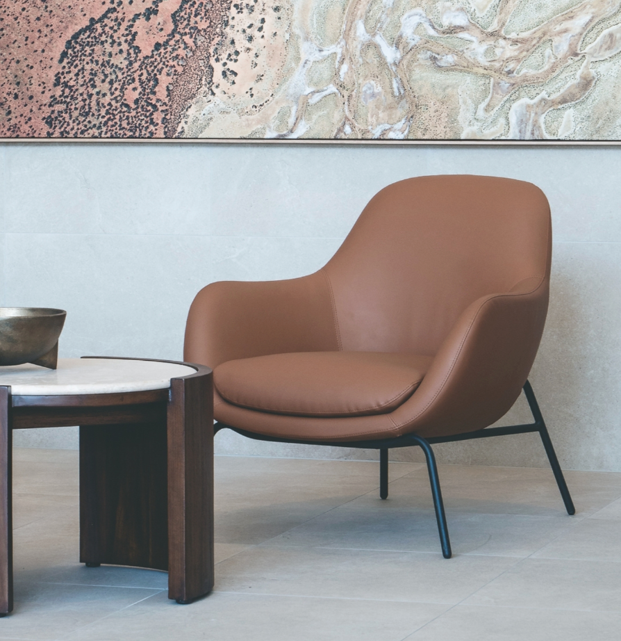 Contoured Plush Lounge Chair