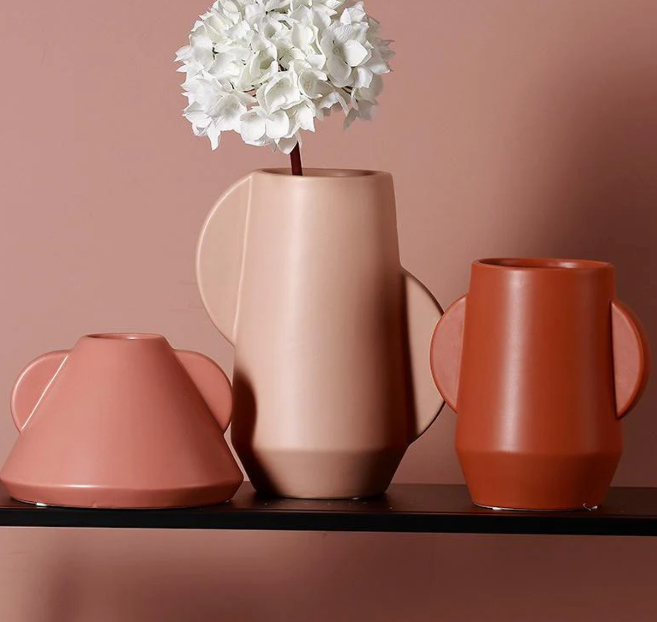 Terracotta Winged Vase