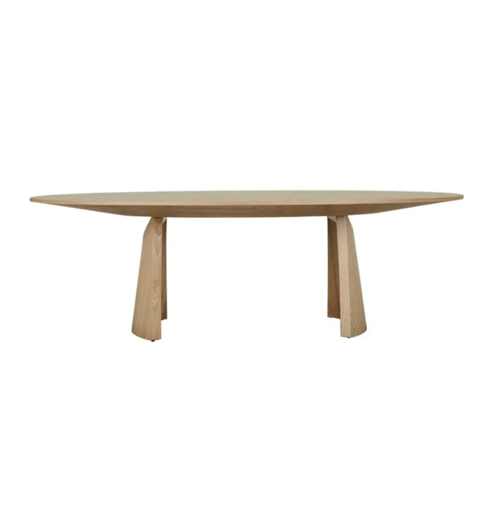Sculptural Curved Base Dining Table