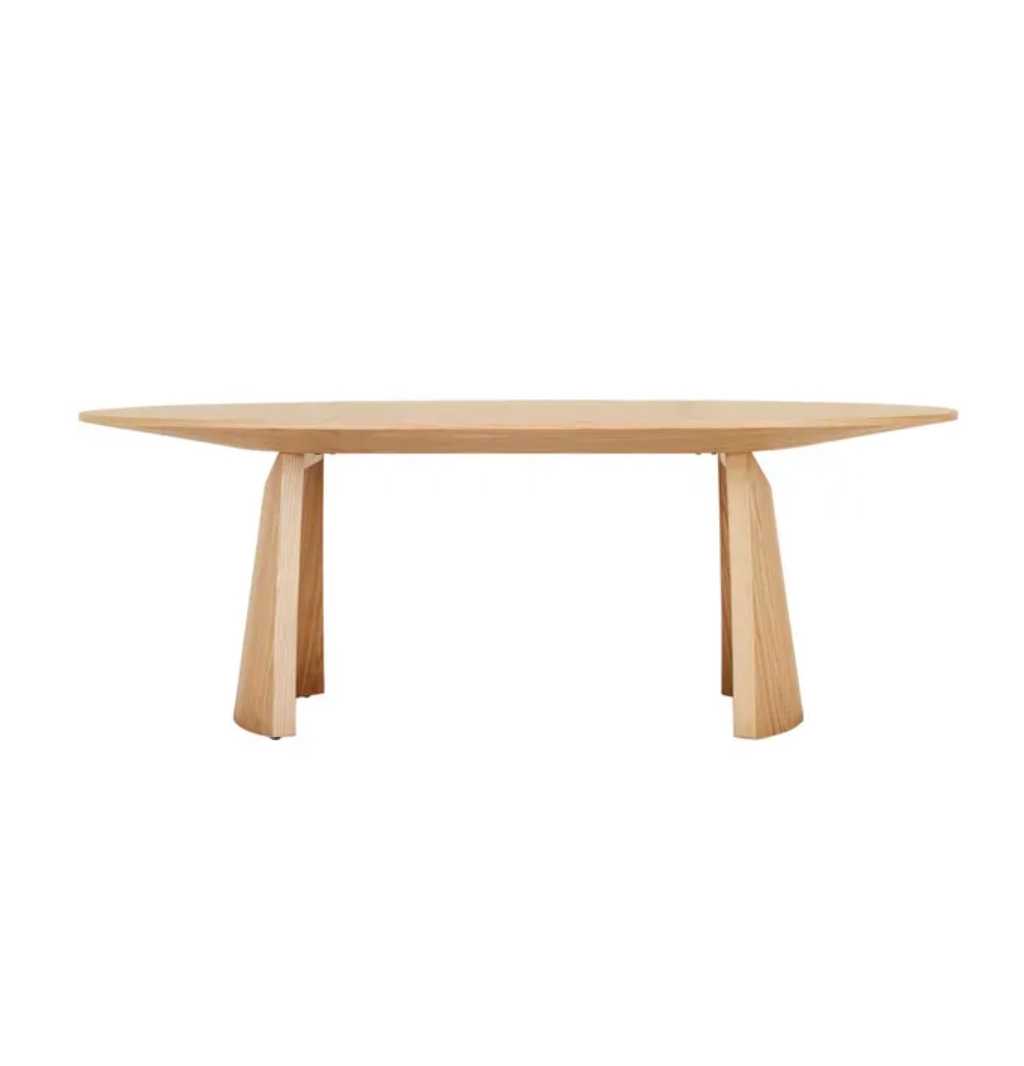 Sculptural Curved Base Dining Table