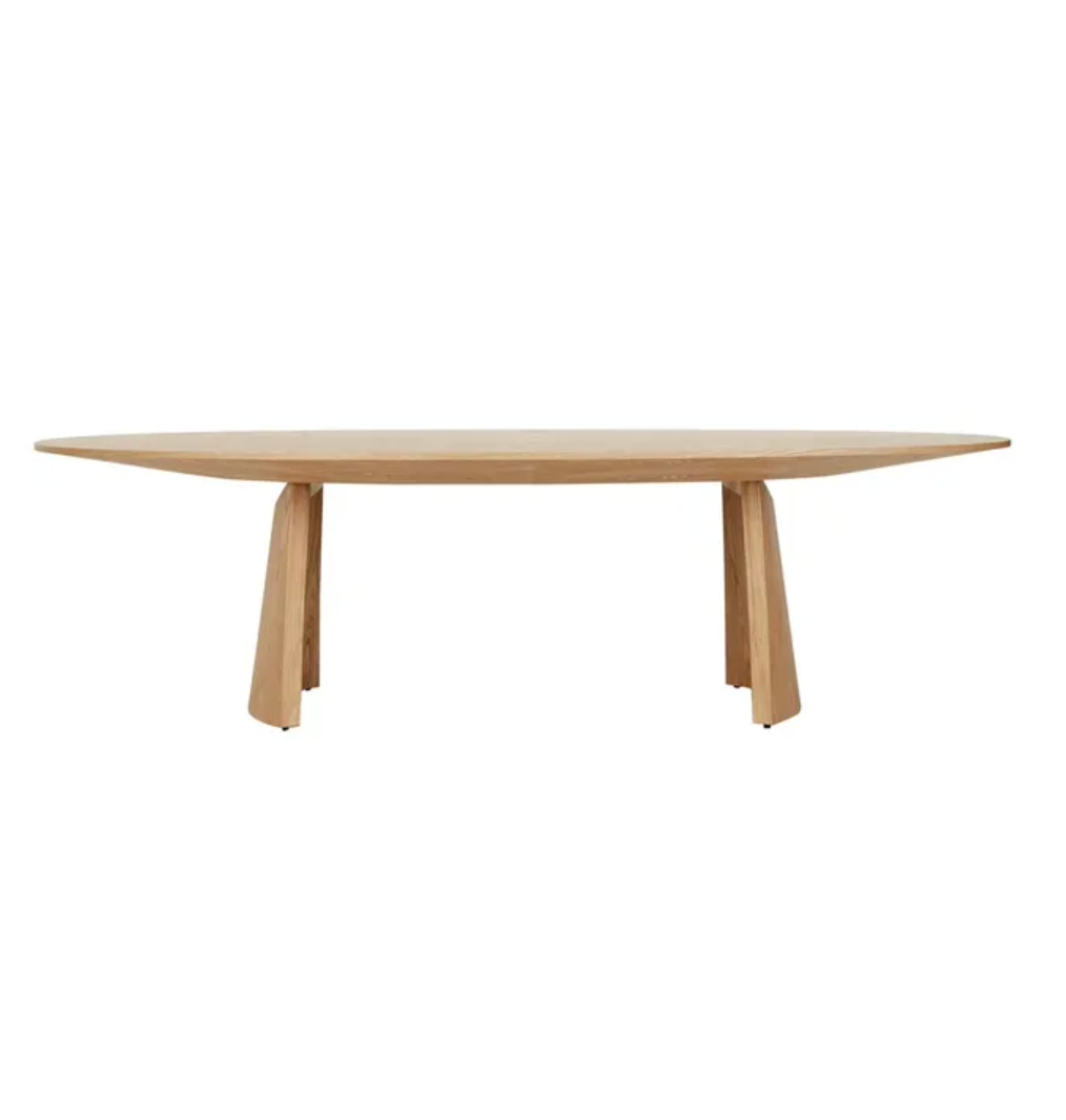 Sculptural Curved Base Dining Table
