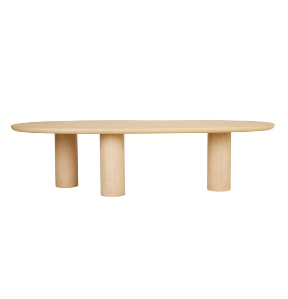 Oak Curve Dining Table