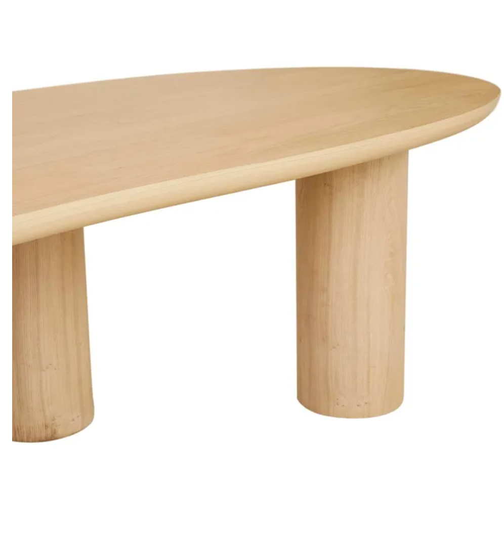 Oak Curve Dining Table