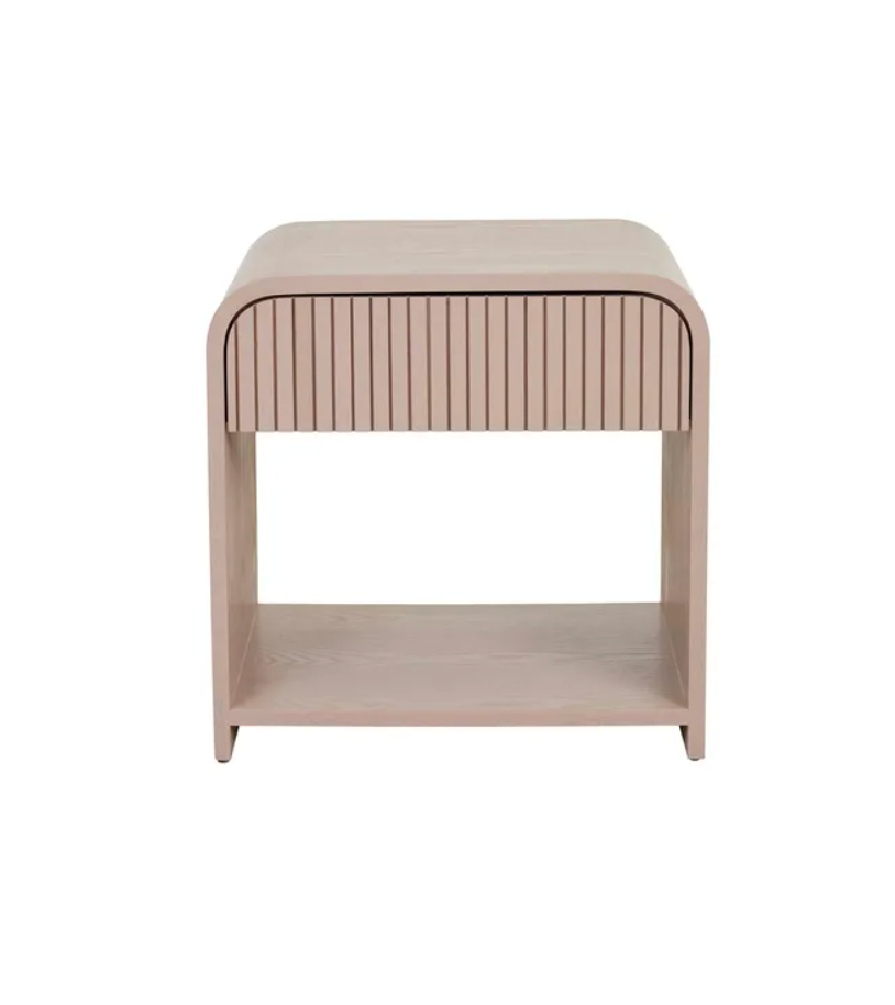 Ribbed Channel Bedside Table