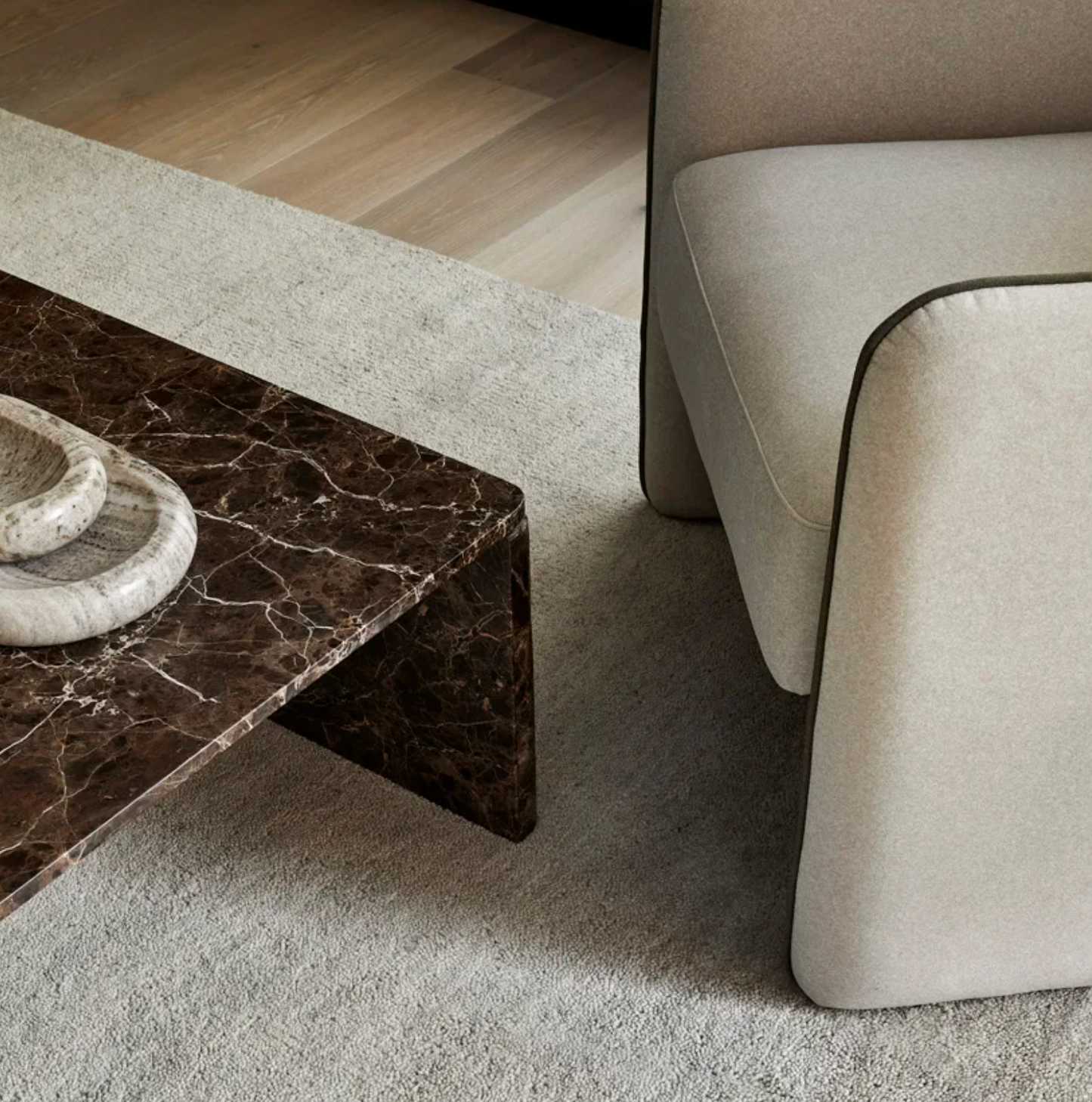 Slab Marble Square Coffee Table