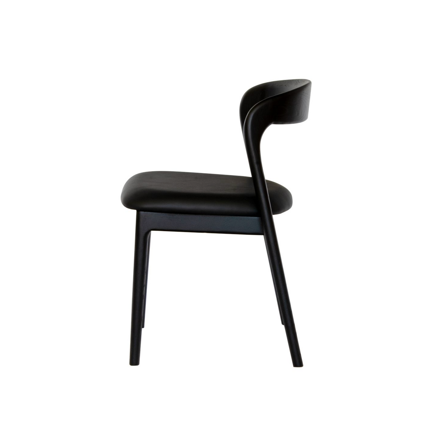 Curved Back Polyurethane Dining Chair