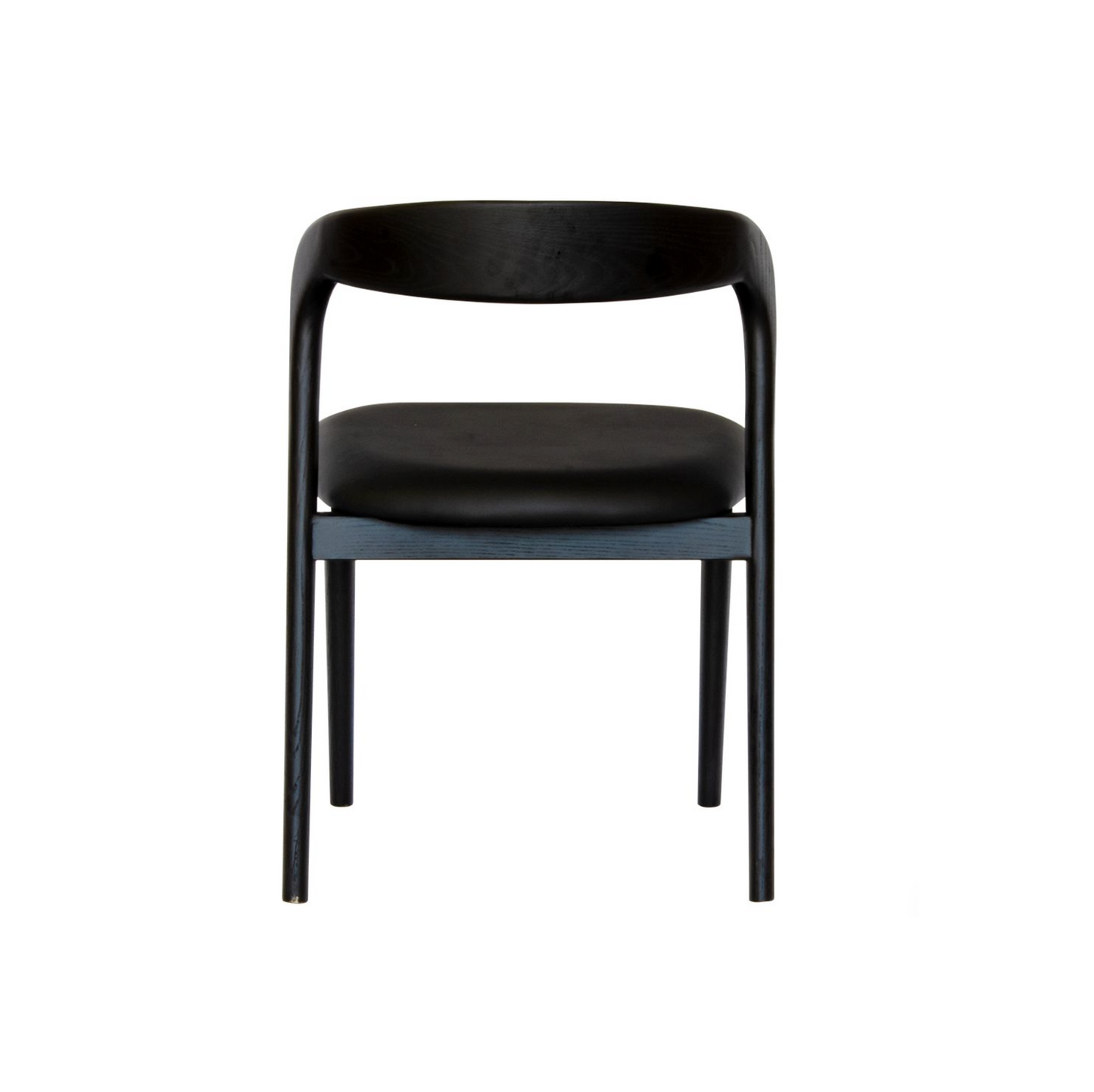 Curved Back Polyurethane Dining Chair