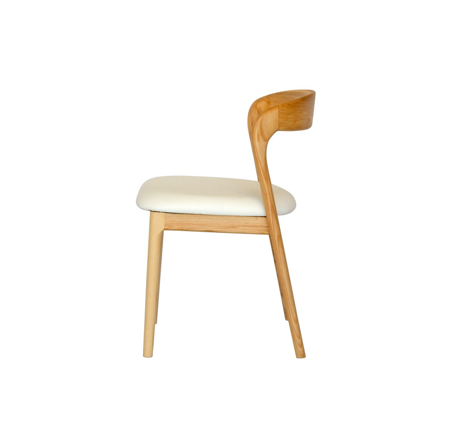 Curved Back Polyurethane Dining Chair