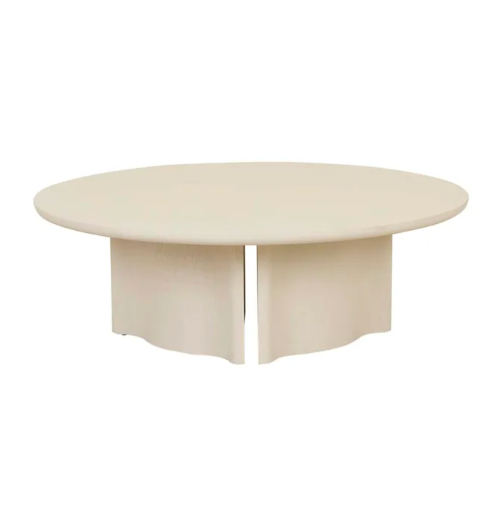 Sculptural Pillar Round Coffee Table