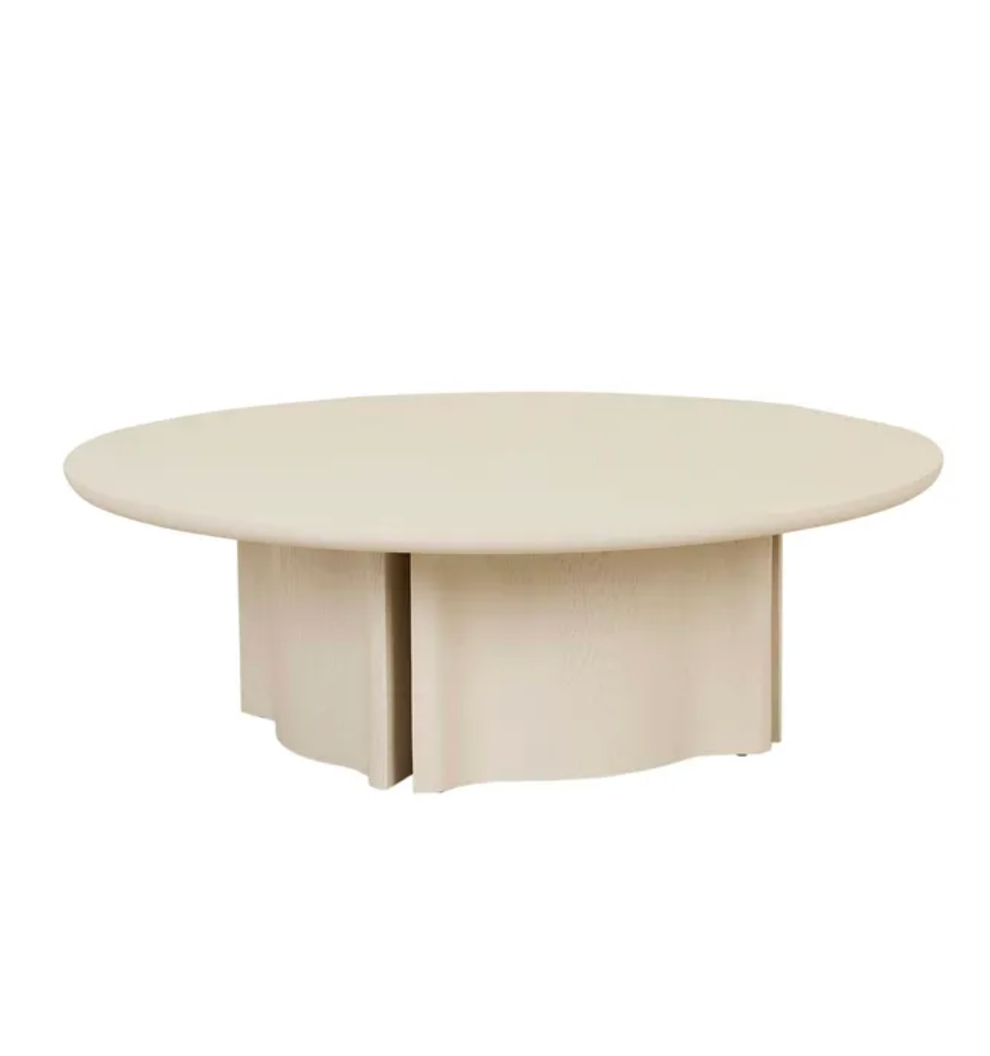 Sculptural Pillar Round Coffee Table